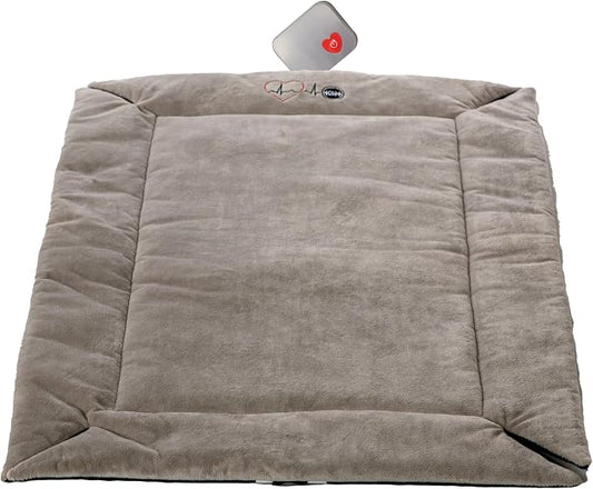 K&H Pet Products Mother’s Heartbeat Puppy Crate Pad Gray Fleece Small Breed beat 14 X 22 Inches