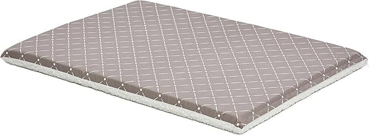 MidWest Homes for Pets Quiet Time Couture Paxton Pet Bed Mushroom/Fleece with Pillow Cover, Mushroom, Mushroom Diamond Pattern (40742-MRD)