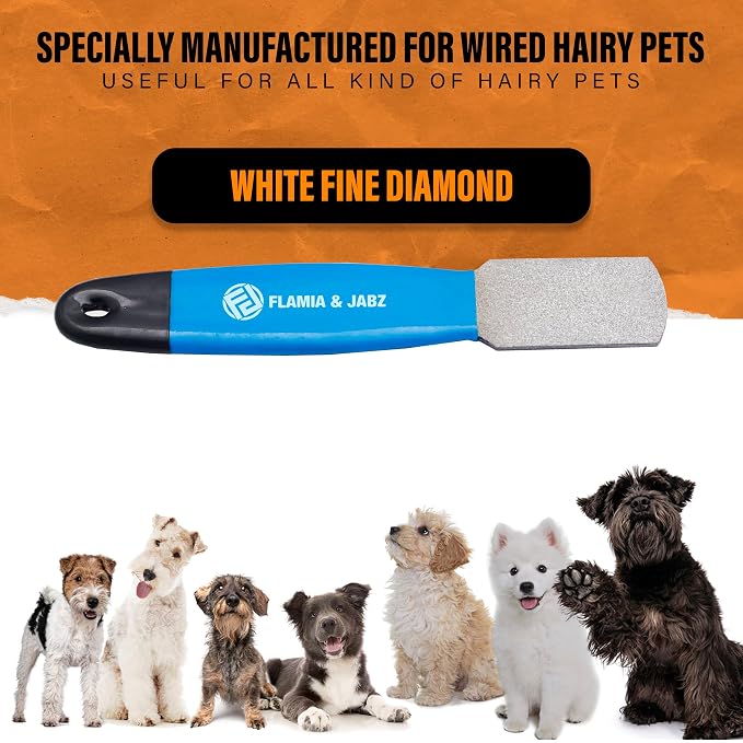 Stripping Metal Stone Diamond Edged for Dogs, Cats & Pets with Plastic Grip (Fine)