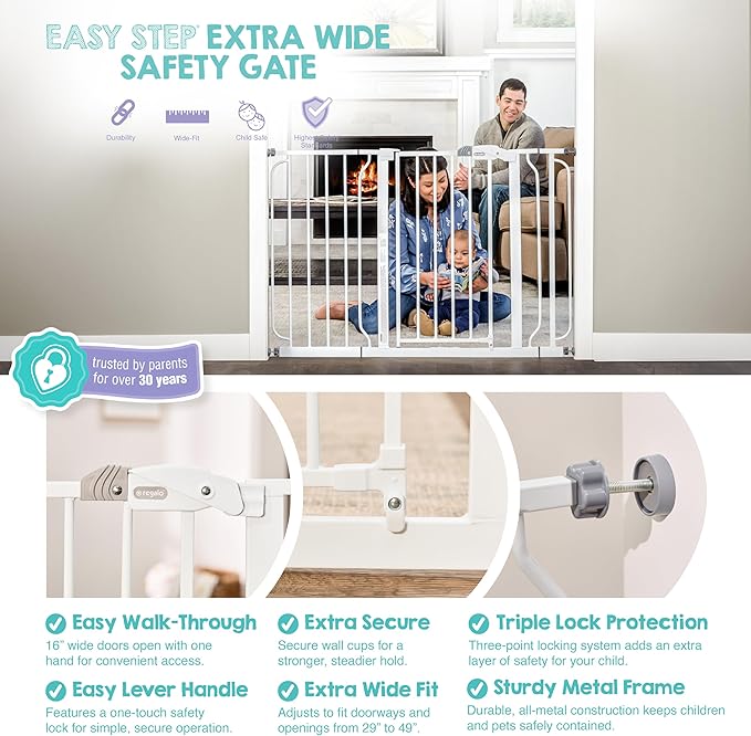Regalo Baby Easy Step® Extra Wide Safety Gate