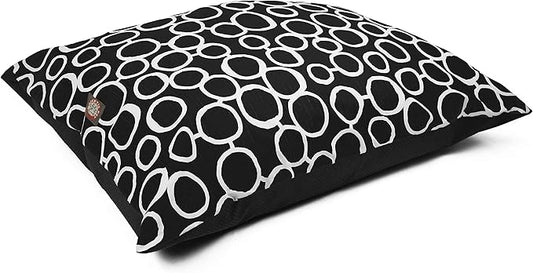 Majestic Pet Rectangle Large Dog Bed Washable – Non Slip Comfy Pet Bed – Dog Crate Bed Super Value Pillow Dog Bed – Dog Kennel Bed for Sleeping - Dog Bed Large Breed 46 x 35 Inch – Fusion Black
