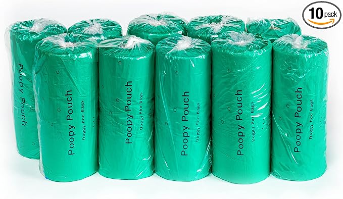 Tie-Handle Pet Waste Bags - 2,000pcs of 7"x15" Lemon-Scented Dog Poop Bags with Handles - Compatible with Most Roll-Style Dispensers - Durable, Leak-Proof, and Keeps Odors at Bay