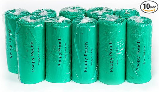 Tie-Handle Pet Waste Bags - 2,000pcs of 7"x15" Lemon-Scented Dog Poop Bags with Handles - Compatible with Most Roll-Style Dispensers - Durable, Leak-Proof, and Keeps Odors at Bay