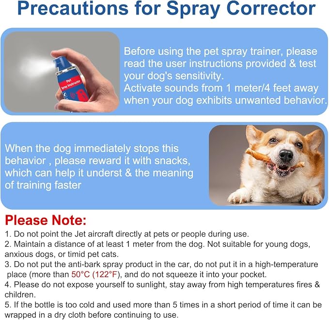 Corrector Spray Dog Trainer 70ml 1 Pack Pet Trainer Spray, Corrector Spray for Dog to Stops Barking, Jumping Up, Food Stealing, Dog Fights, Avoidance, Unwanted Dog Behaviour