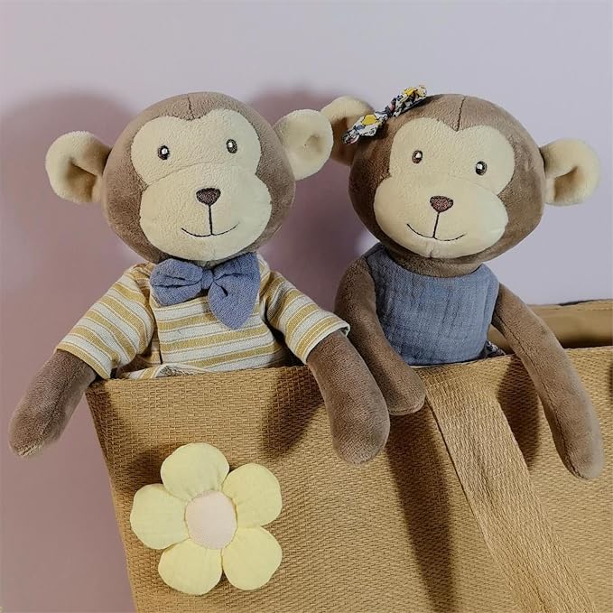 Monkey Stuffed Animals for Girls,15.7" Girl Monkey Plush with Skirt,Cute Stuffed Animal for Girls As Birthday, Easter,Christmas,Valentine's Day Gift