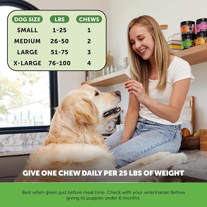 Max Strength Probiotics for Dogs Digestive Enzymes - Advanced Gut Health Supplement for Occasional Diarrhea, Gas + Sensitive Stomach - Prebiotics Postbiotics Fiber for Firm Stools (Chicken, 90 Ct)