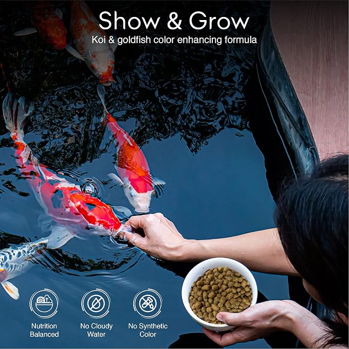 Big Kahuna Koi Fish Food for Ponds 45lbs - Koi Food for Pond Fish Food Pellets – 3/16-1/4 Floating Pond Pellet