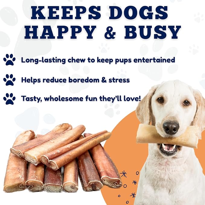 Amazing Dog Treats Bully Sticks 6 Inch [Extra Thick - 20 Pcs/Pck] -NO Hide Bones for Dogs - Safe Chews for Dogs - Long Lasting Bully Sticks