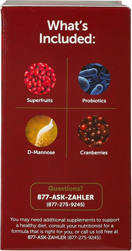 Zahler Revolution - Complete Womens Urinary Tract Health Formula with Probiotics - UTI Pills - 1200mg D-Mannose and Cranberry Supplement - Urinary Tract Infection Support for Women (60 Capsules)