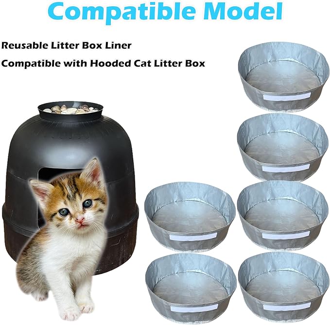 Cat Litter Box Liners for Hidden Plant Litter Box with Carrying Handles, Waterproof and Leak Proof (6 Pack)