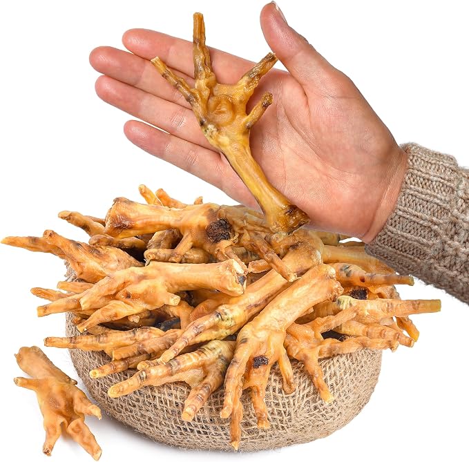 All Natural Chicken Feet Dog Treats (20 pcs) | Dehydrated for Freshness | Supports Joint Health with Glucosamine and Chondroitin | Promotes Dental Hygiene | Perfect for Small and Medium Dogs