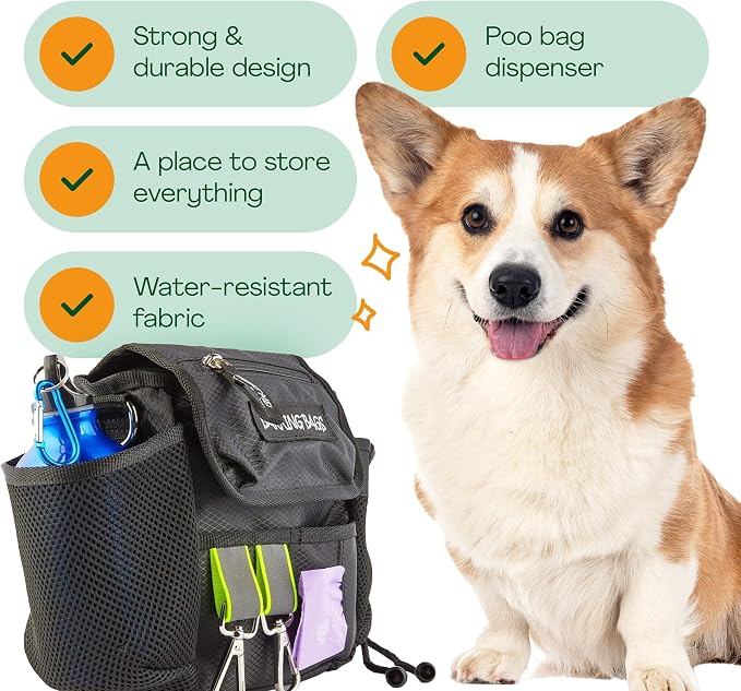 | The Original Dog Walking Bag | As Seen On Dragons’ Den | Lightweight & Practical Design | Carry Dog Toys, Dog Treats, Poop Bags & More With Ease | Extendable Shoulder Strap & Waistband