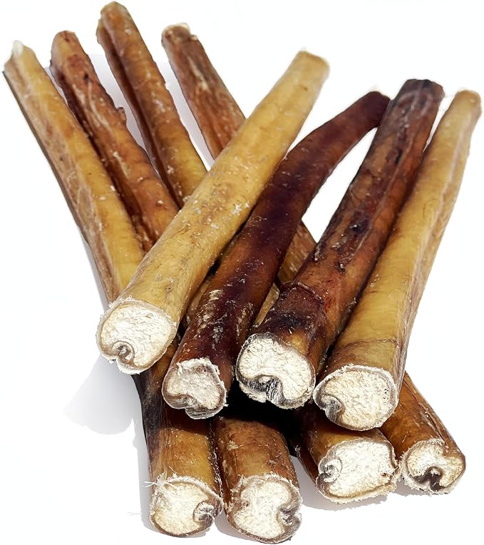 12 inch Jumbo Bully Sticks for Large Dogs (5 Pack) - Extra Thick Beef Pizzle Sticks, Long Lasting Dog Bones, Easily Digestible Dental Chews, Naturally Low Odor, Rawhide Free Dog Treats