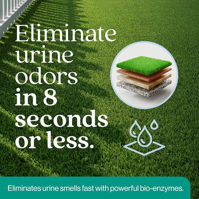 Eco Strong Outdoor Odor Eliminator | Outside Dog Urine Enzyme Cleaner – Powerful Pet, Cat, Animal Scent Deodorizer | Professional Strength for Yard, Turf, Kennels, Patios, Decks (Gallon with Sprayer)