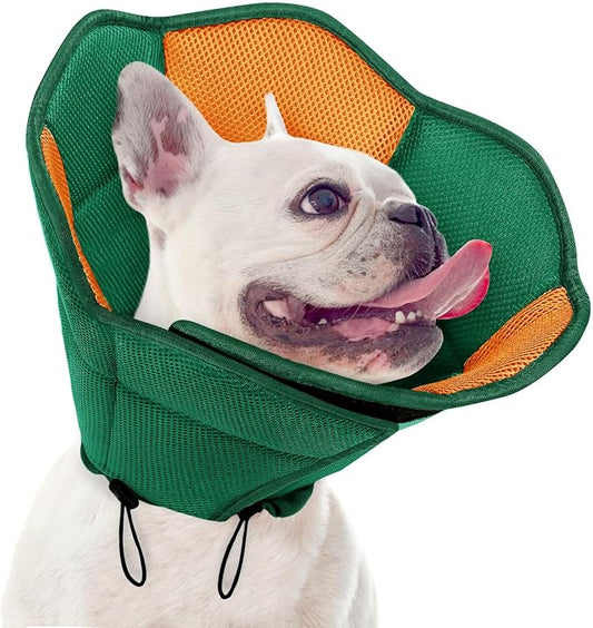 Dog Cone - Soft Cone for Dogs to Stop Licking, Pet E-Collar Alternative After Surgery, Adjustable Pet Recovery Collar for Wound Healing, Pine Green Small