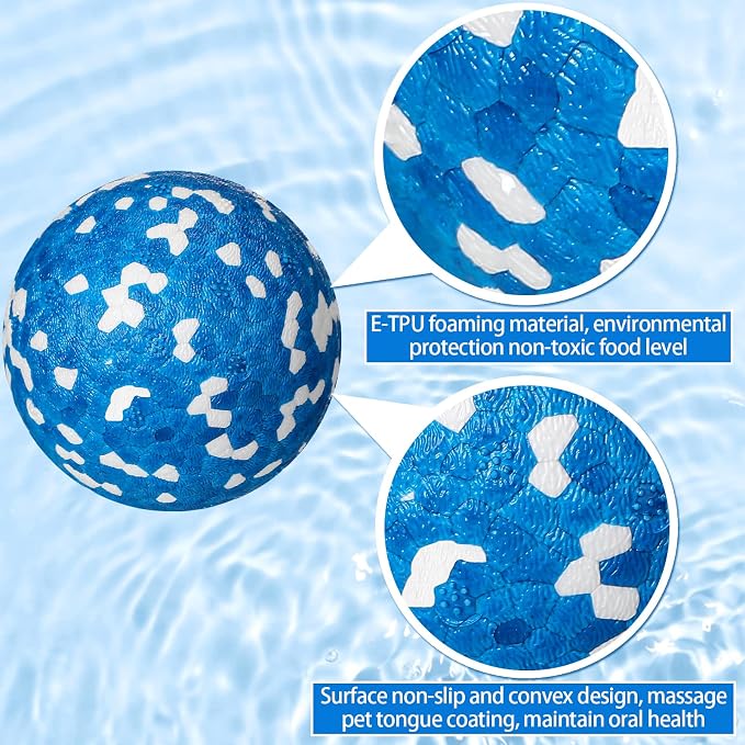 Lenwen 10 Pcs Dog Toy Balls Tennis Ball for Aggressive Chewers Interactive for Large Medium Small Puppy Boredom and Stimulating Bouncy Floating Rubber Toy(2.5 Inch,Bright Color)