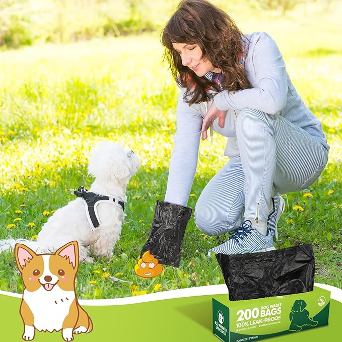 Sherr 15 Boxed Rolls 3000 Counts Dog Poop Bags Bulk Leak Proof Dog Doggy Poop Pet Waste Bags for Puppy Pets Outdoor Walking and Travel