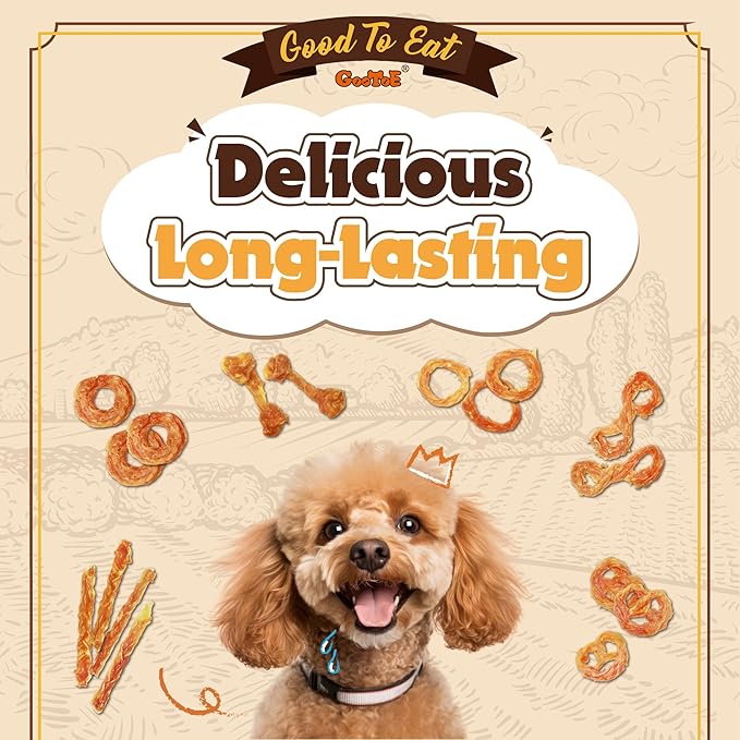 Gootoe Turkey Tendons for Dogs –All-Natural, Hypoallergenic Dog Treats, Rawhide Alternative, Long Lasting Puppy Chews, Healthy Dog Treats for Medium Breeds, Braid (M), 1 lb