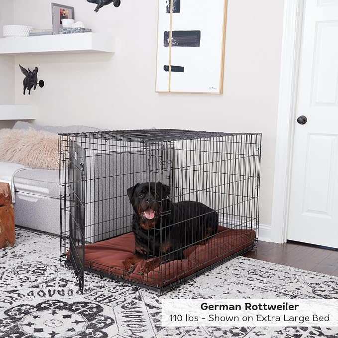 Happy Hounds Cooper Deluxe Reversible Crate Pad - Extra Large - Burgundy