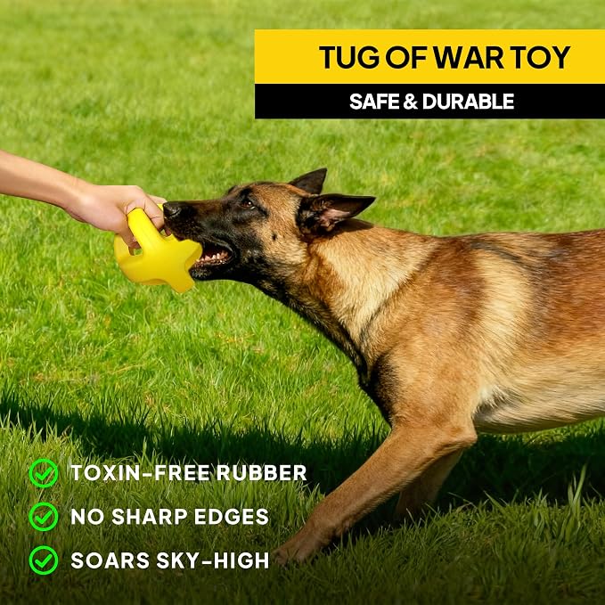 PetiFine Tough Dog Balls, Large Dog Toys for Aggressive Chewers, Interactive Dog Toy Balls Outdoor, Chew Toys for Medium Large Breed Non-Toxic Natural Rubber, 4.5"