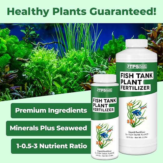 Fish Tank Plant Fertilizer – Liquid Plant Food for Aquarium Plants, Supports Healthy Growth & Vibrant Color, 32 oz