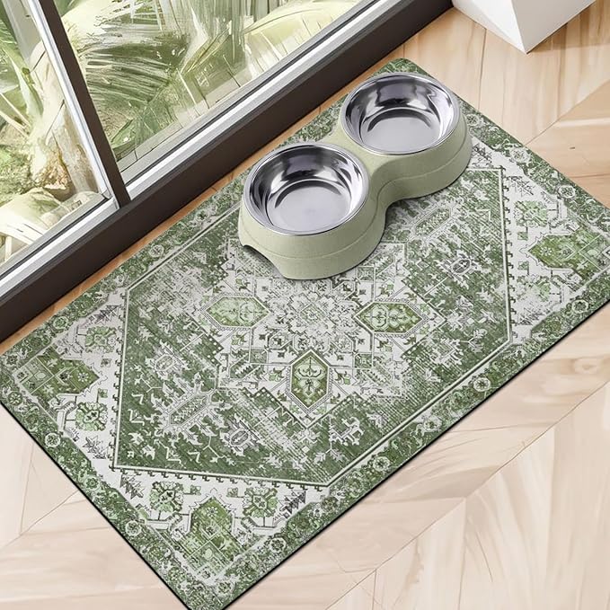 Dog Food Mats for Floors, Absorbent Dog Bowl Mat for Food and Water Dispenser Mat, Quick Dry Cat Food Mat Pet Supplies