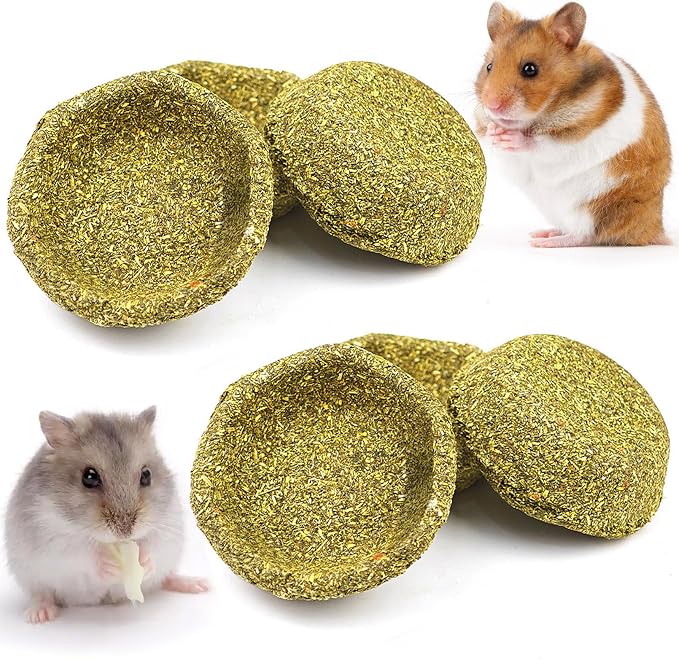 BNOSDM 91" X 63" Black&White Rabbit Cage Liners Washable Reusable Bunny Bedding Pets Dog Whelping Pads and 6PCS Hamster Edible Premium Timothy Hay Chew Bowl Bundle
