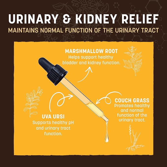 Earth Animal Apothecary Liquid Supplement - Urinary & Kidney Relief Herbal Remedies for Dogs & Cats - 2 fl oz