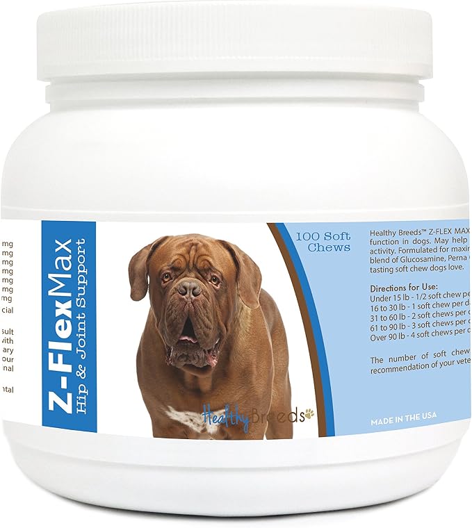 Healthy Breeds Dogue de Bordeaux Z-Flex Max Hip & Joint Soft Chews 100 Count