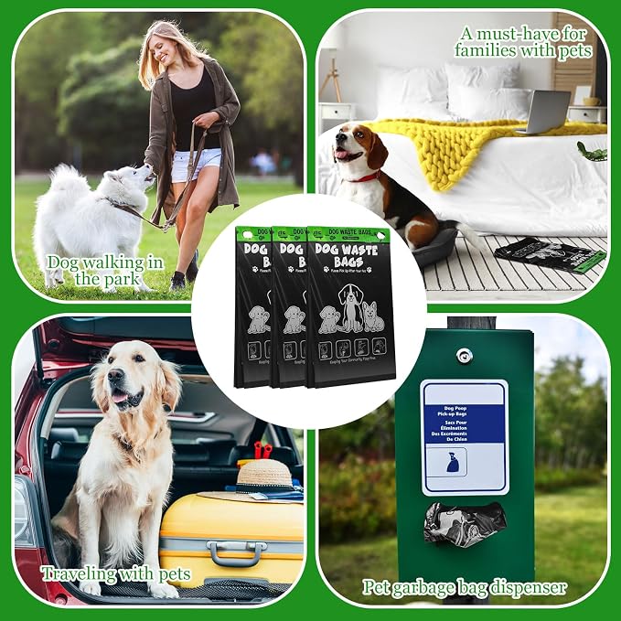 Ireer 20 Count 2000 Pcs Dog Bags Bulk, Cute Pet Waste Bags Bulk Poop Leakproof Easy Single Pull for Dog Waste Station Fit Hang Hole Dispenser Pet Home Outdoor