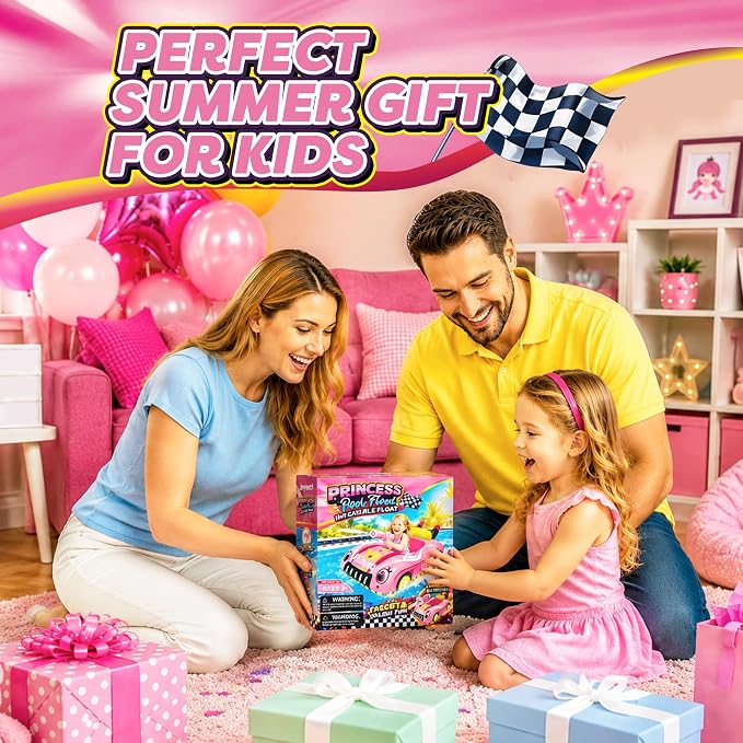 Inflatable Pool Floats for Kids with Water Gun, Race Car Toddler Pool Float for Boys, Ride-on Pool Toy with Built-in Squirt Gun Unlimited Ammo,CPC Certified Summer Outdoor Water Toys Ages 3-8