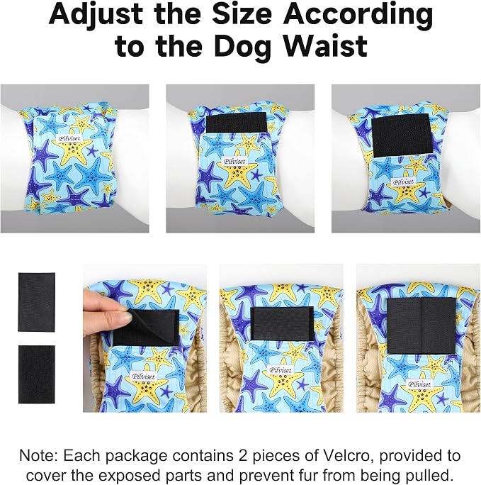 5 Pack Dog Diapers Male Reusable, Premium Belly Bands for Male Dogs, High Absorbing Male Dog Pee Wraps for Doggie in Incontinence or Excitable Urination and Training,Animal,XXL