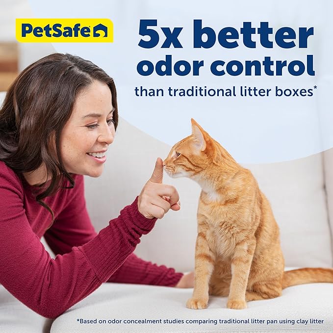 PetSafe ScoopFree Self-Cleaning Cat Litter Box Tray Refills with Lavendar Non-Clumping Crystals, 6-Pack