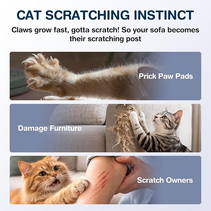 157.5" x 15.8" Cat Scratch Furniture Protector, Self-Adhesive Couch Protector from Cat Claws, Cats Scratching Mat for Couch, Sofa, Wall & Door, DIY Cat Scratch Pads Replacement, 2 Pack-Dark Grey
