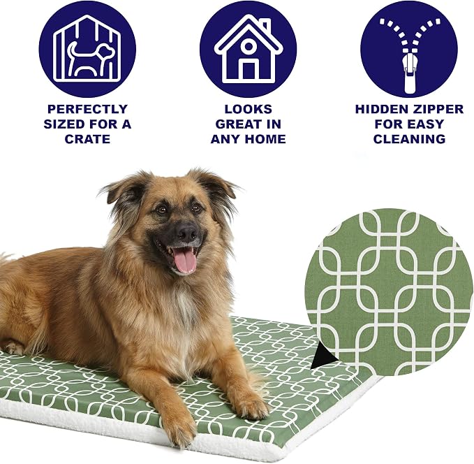 MidWest Homes for Pets Quiet Time Teflon Defender Dog Beds; Pet Beds Designed to Fit Folding Metal Dog Crates