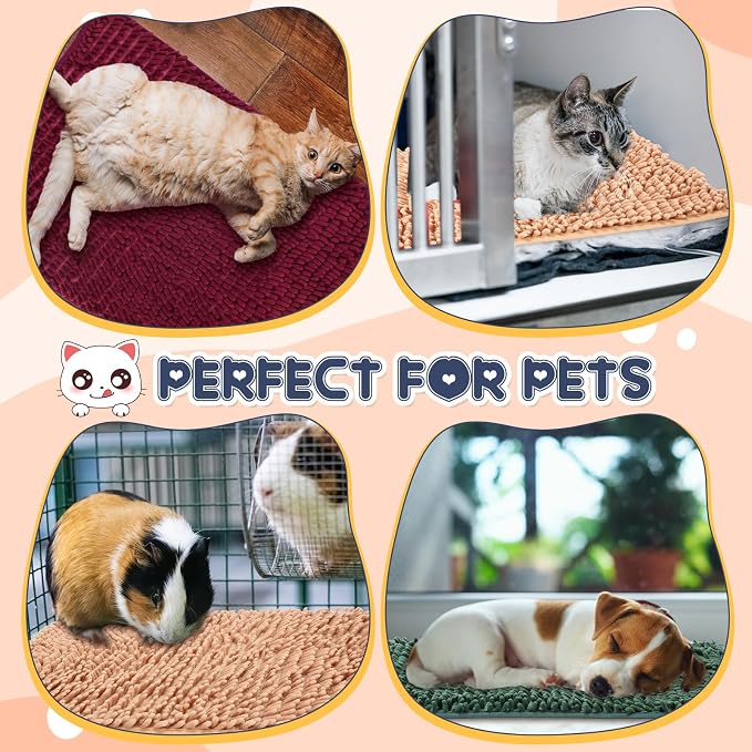 Fanfanwin 6 Pcs Guinea Pig Cage Liner 16 x 24 Inch for Guinea Pig Cage Bedding Reusable Rabbit Mat Pad Washable Training Pad Animal Sleeping Bedding Mat