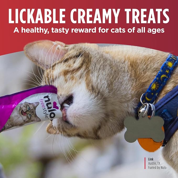 Nulo Freestyle Grain-Free Perfect Purees Premium Wet Cat Treats, Squeezable Meal Topper for Felines, High Moisture Content to Support Hydration, 0.5 Ounces in each Lickable Wet Cat Treat Pouch