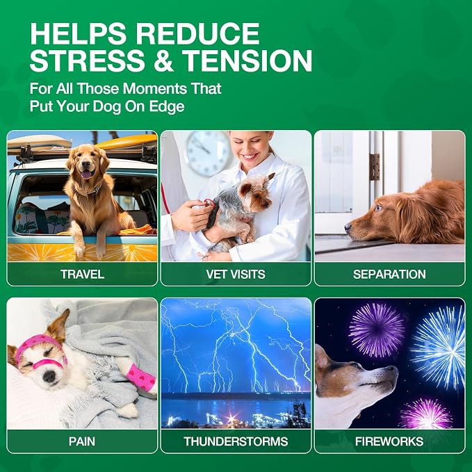Calming Chews for Dogs - Dog Calming Treats Helps with Dog Anxiеty Rеlief, Separation, Strеss, Barking, Fireworks, Travel, Composure - Natural Dog Supplements 180 Soft Chews