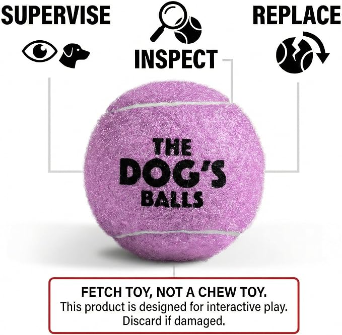 The Little Dog’s Balls Small Dog Tennis Balls 6-Pack Lilac Floats in Water | Our fetch balls combine non-abrasive felt exterior and a thicker rubber core Durable Dog Toy for Outdoor Play & Training