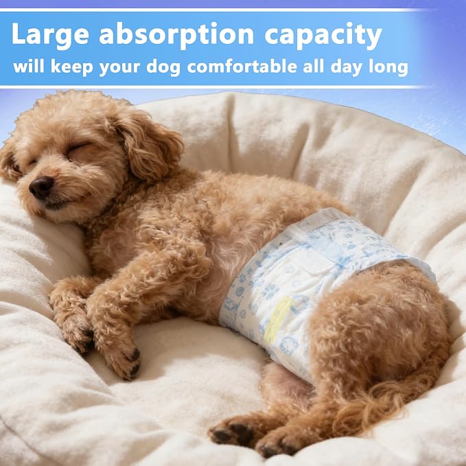 Male Dog Diapers,Dog Diapers Male Disposable with Wetness Indicator,50 Count,Small,Super Absorbent Leak-Proof Fit for Male Dogs Excitable Urination or Incontinence