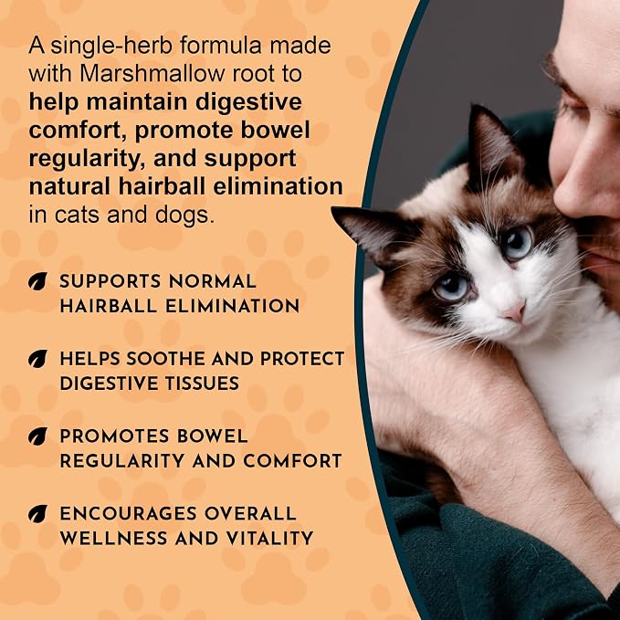 Animal Essentials Hairball Relief Formula - Hairball Treatment for Cats & Dogs, Natural Remedy with Marshmallow Root Extract, Hair Ball Relief for Cats & Kittens, Feline Support for Furball - 1 Fl Oz