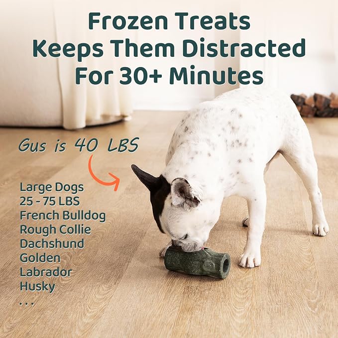 MENGJINGO Long-Lasting Interactive Dog Toys and Silicone Frozen Treat Tray - Keep Your Puppy Busy, Safe for Aggressive Chewers, Enrichment Toy for Medium & Large Dogs 25-75 lbs