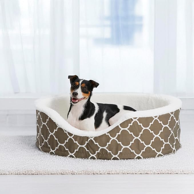 MidWest Homes for Pets Orthoperdic Egg-Crate Nesting Pet Bed w/ Teflon Fabric Protector, Medium Brown