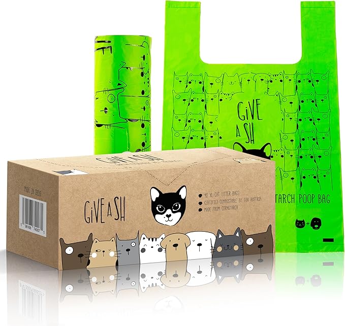 90 XL Compostable Cat Litter Bags and 200 Plant-Based Pet Wipes – Champion Animal Welfare & The Planet