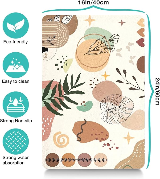 Pet Feeding Mat for Floors Waterproof Dog Mat for Food and Water Absorbent Quick Dry Non Slip mat for Cat Bowls