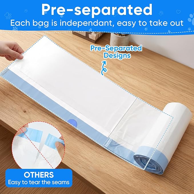 33 Count Jumbo Litter Box Liners 36" X 18",2mil Pre-Separated Cat Litter Bags with Heavy Duty Drawstring,Extra Thick Leakproof Cat Pan Liners for Kitty Box