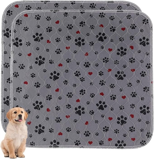 Washable Pee Pads for Dogs,2 Pack Extra Large 54"x54" Super Absorbent Reusable Puppy Pads,Non-Slip 100% Waterproof Dog Pee Pads,Pet Training Pads for Couch, Crate,Potty Training,Floor