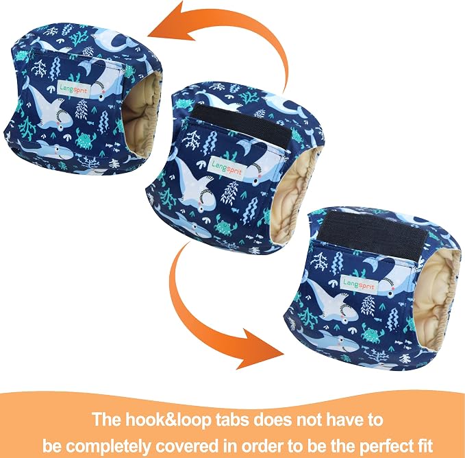 Langsprit Male Belly Bands for Dogs (Pack of 3) - High Absorbing Dog Wraps Male Washable - Reusable Dog Diapers (Sloth,Whale,Dinosaur, X-Large)