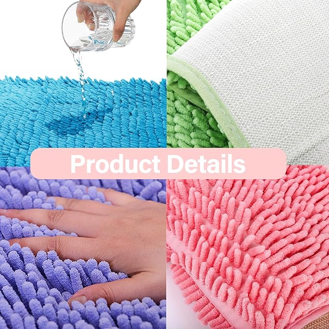 WRINGKIT 6 Pack Guinea Pig Mats, 16 x 24 Inch Guinea Pig Cage Liner, Washable Fleece Bedding Pee Pads, Non-Slip Animal Sleeping Mat for Bunny, Rabbit, Hamster, 6 Colors