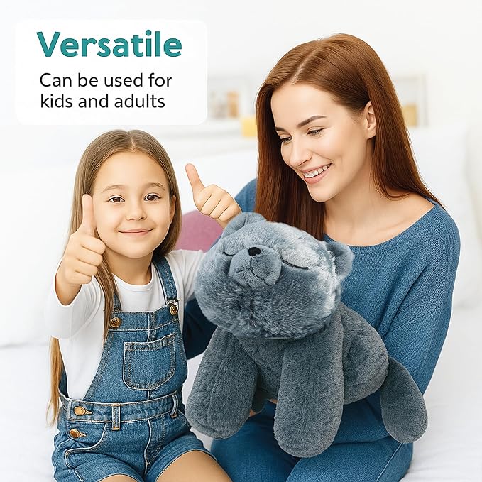 Cuddle Buds 5lbs Weighted Cat Stuffed Animal for Sensory Needs, 20'' Cat Plush Large, Weighted Stuffed Animals for Adults and Kids, Cute Soft Plush Toy Gift for Kids and Adults, Big Giant Plushies